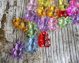 Acrylic Gummy Bear Charms, Bracelet Charms, Charm Bracelets, Kids Charms,  Cute Charms, 21mm, Charms and Pendants 5 per Pack 