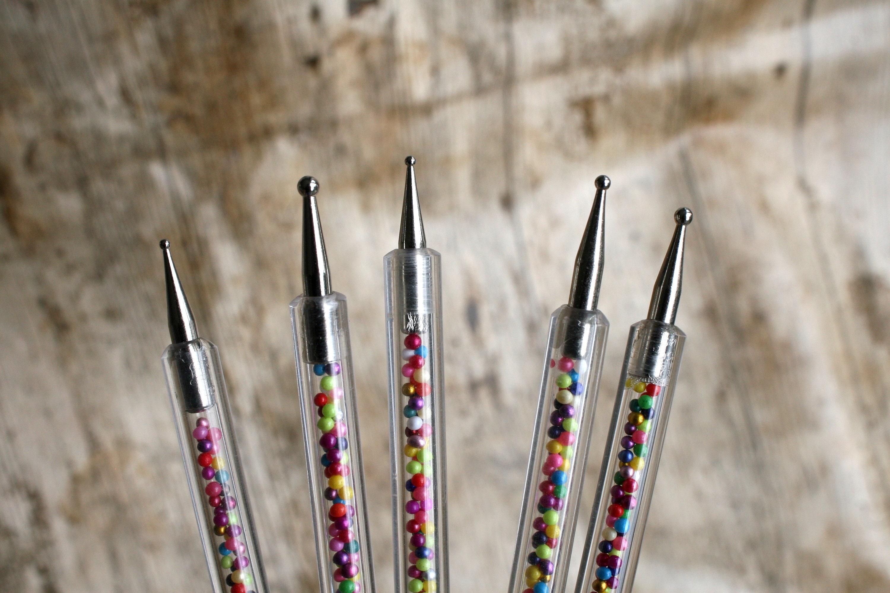 1 Set of 5pc Acrylic Dotting Tool Set Nail Art Dotting Etsy