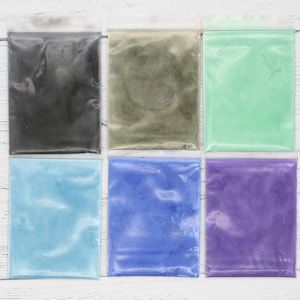 Mica Powder, colour pigment for Epoxy Resin, Soap making, Candle making, Resin Art, Black pigment, Green Mica, Mica colouring, Blue, Purple