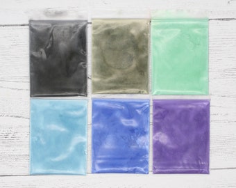 Mica Powder, colour pigment for Epoxy Resin, Soap making, Candle making, Resin Art, Black pigment, Green Mica, Mica colouring, Blue, Purple