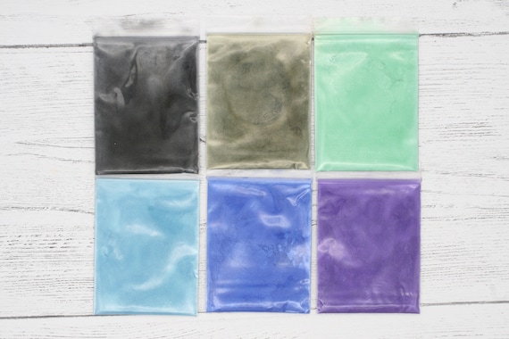 Polvere di Mica, pigmento colorato per Resina Epossidica, Produzione di  Sapone, Produzione di candele, Resina Art, Pigmento nero, Mica verde,  Colorante mica, Blu, Viola -  Italia