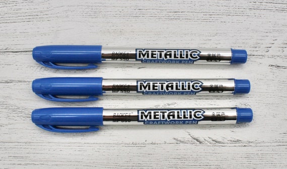 Blue Metallic Pen, Metallic Blue Felt Tip Pen, Stationery, Drawing,  Writing, Felt Pen, Planner Ideas, Planners, Diary Writing 