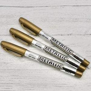 Metallic Pen, Photo Album Pen, 10pcs, Gold, Silver, Marker Pens