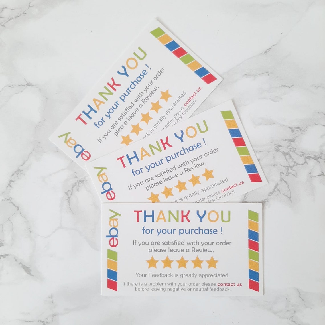 Ebay Thank You Cards Ebay Thank You for Your Purchase Etsy