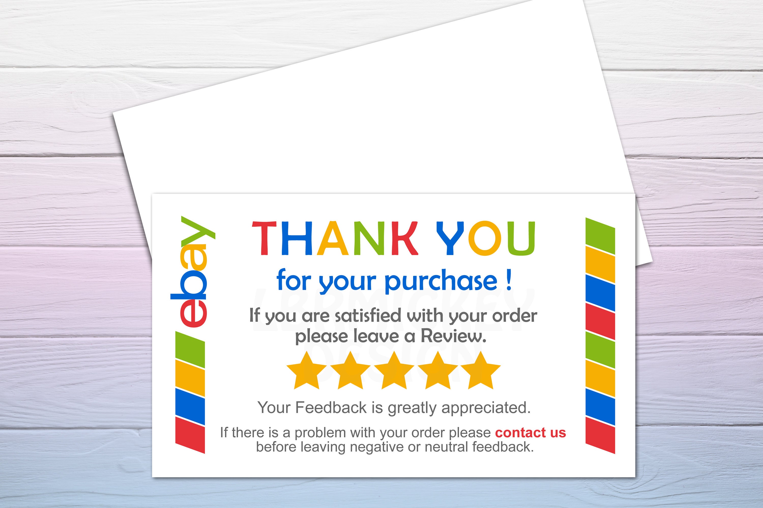 ebay thank you card template flyer template - business thank you card ...