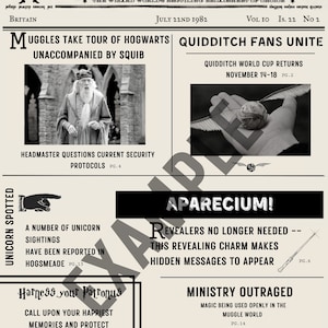 PDF Harry Potter Daily Prophet Blank Printable Newspaper PDF Version ...