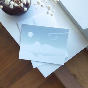 Paisaje de plata - Aniversario de la tarjeta de felicitación de la tarjeta de felicitación de la tarjeta de presentación / Trabajo de línea /