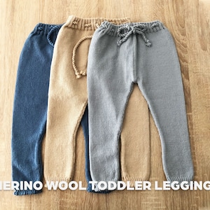 Merino Wool Toddler Kids Leggings Pants / Winter Toddler Outfit Clothes / Knitted Kids Pants / Winter Wool Warm Kids Pants / Baby Leggins