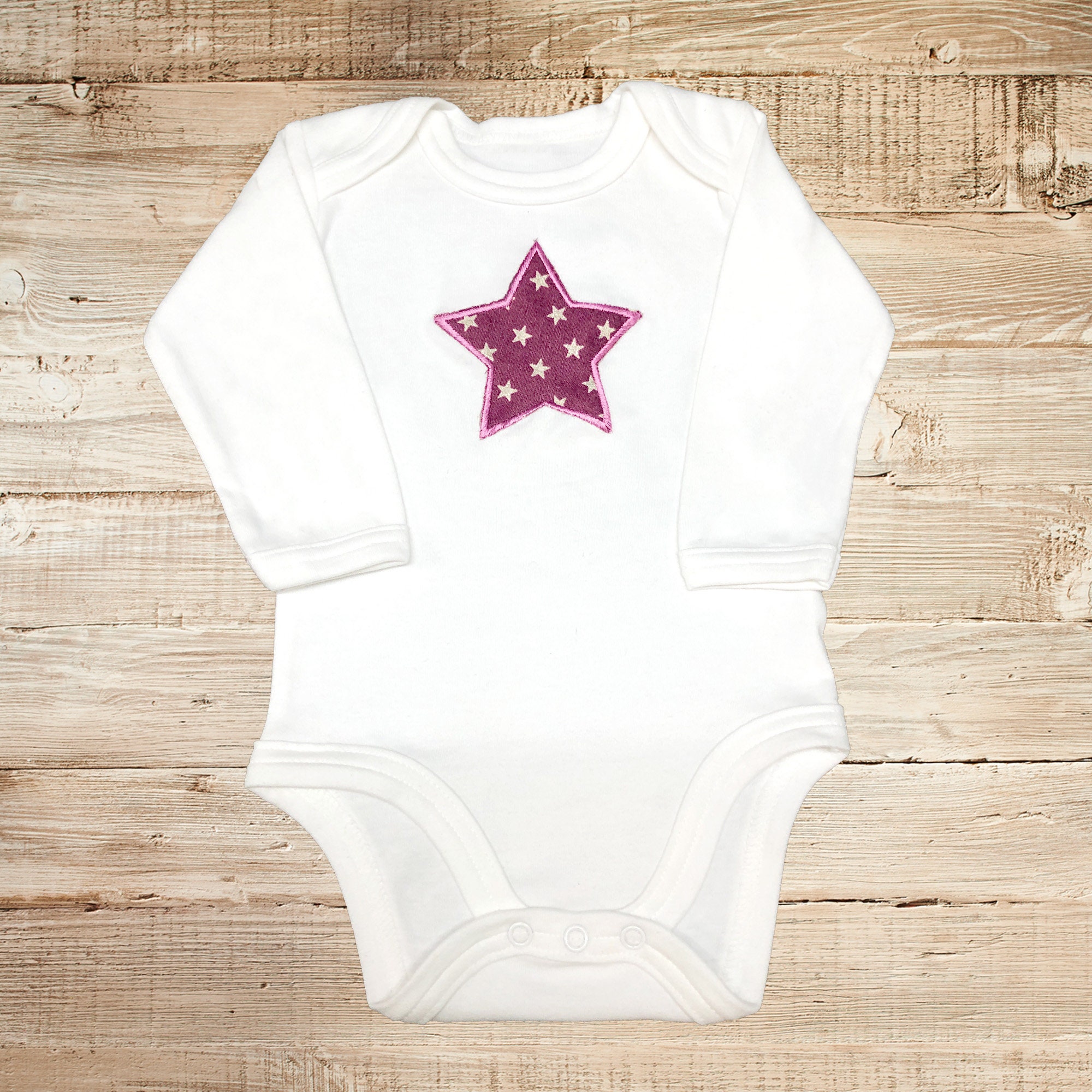Organic Cotton Baby Girl Onesie Bodysuit TShirt Star Etsy