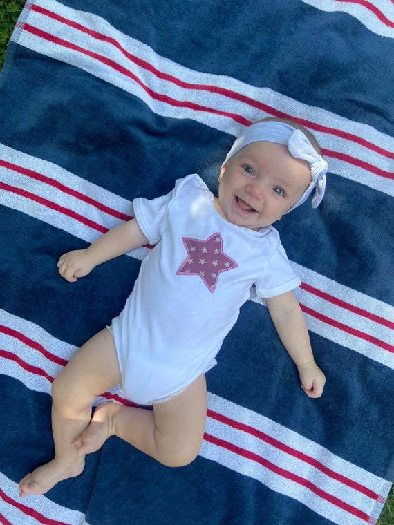 Organic Cotton Baby Girl Onesie Bodysuit Tshirt Star Etsy UK