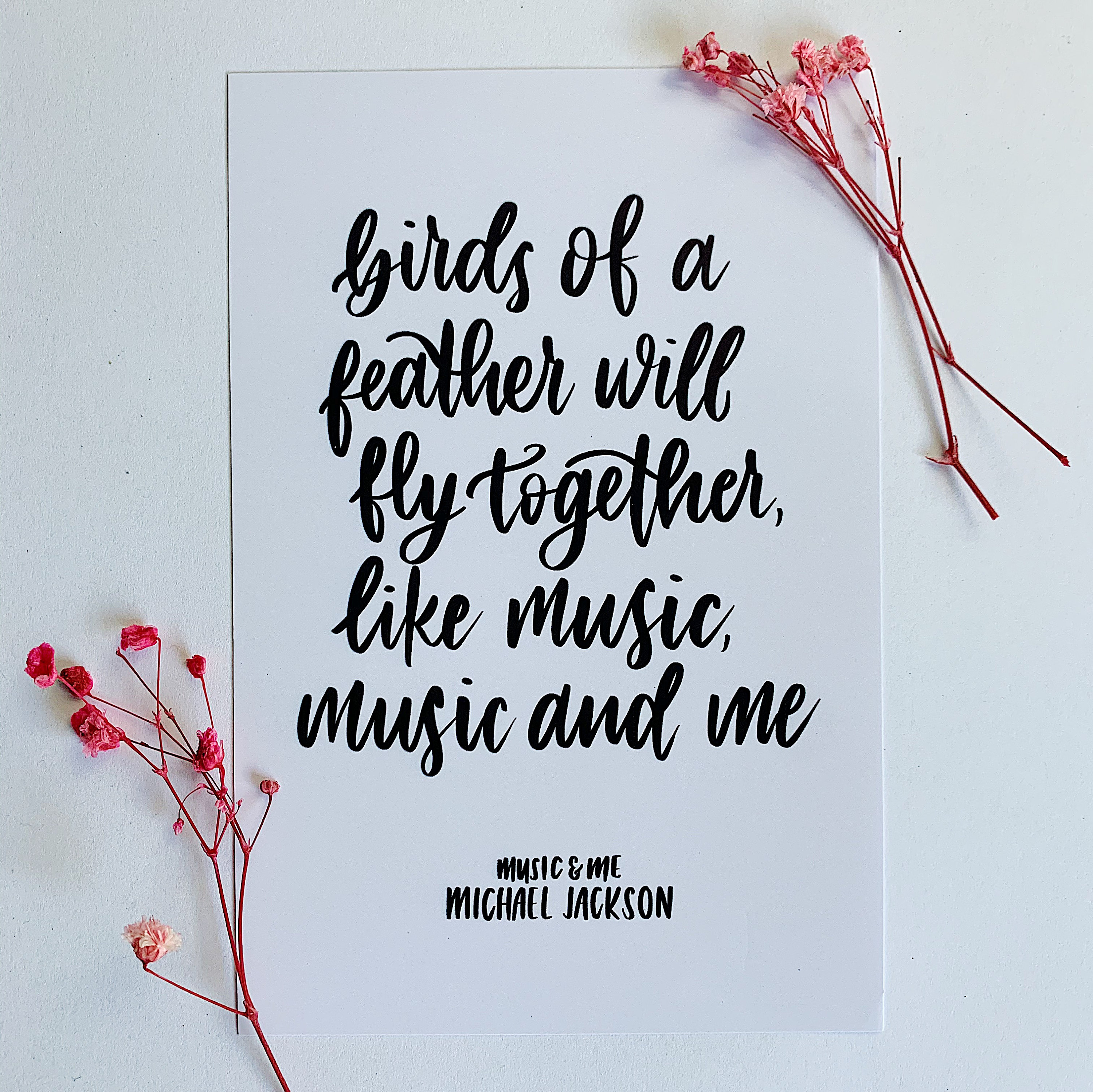 Michael Jackson Song Lyric Print for Music and Me / Music and Etsy