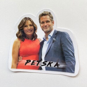 Law & Order SVU en jongere tv-show Mariska Hargitay en Peter Hermann Sticker / Petska fansticker / jongere tv-stickers, svu-stickers