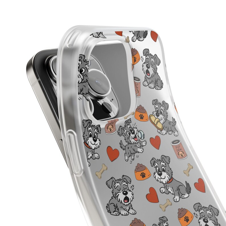 Cute Schnauzer Phone Case – Animated Dog Design for iPhone & Samsung | Slim TPU Flexi Cover, Gift for Pet Lovers and Dog Owners image 9
