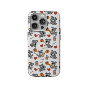 Cute Schnauzer Phone Case – Animated Dog Design for iPhone & Samsung | Slim TPU Flexi Cover, Gift for Pet Lovers and Dog Owners image 3