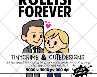 Rollisi Chibi Digitaler Download | Amanda Rollins und Sonny Carisi Romantische SVU PNG | Law & Order Fan Art zum Selbermachen