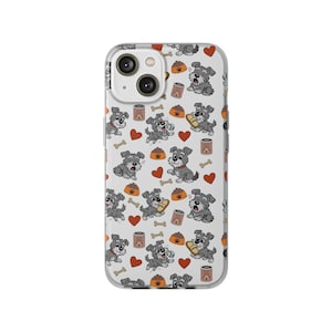 Cute Schnauzer Phone Case – Animated Dog Design for iPhone & Samsung | Slim TPU Flexi Cover, Gift for Pet Lovers and Dog Owners image 2