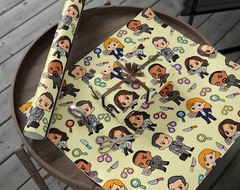 Law & Order SVU Gift Wrap – Cute Detective Wrapping Paper Featuring Olivia Benson, Rollins and Carisi – Gift Wrap for Birthdays and more!