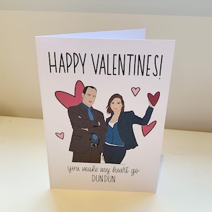 Dun Dun! Benson & Stabler Law and Order SVU Valentines Day Card / Benson and Stabler Valentines Day Card / SVU Valentines Day Card!