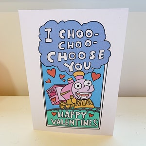 I Choo-Choo-Choose You Valentines Day Card / Ralph Wiggum Valentines Day Card / The Simpsons Valentines Day Card