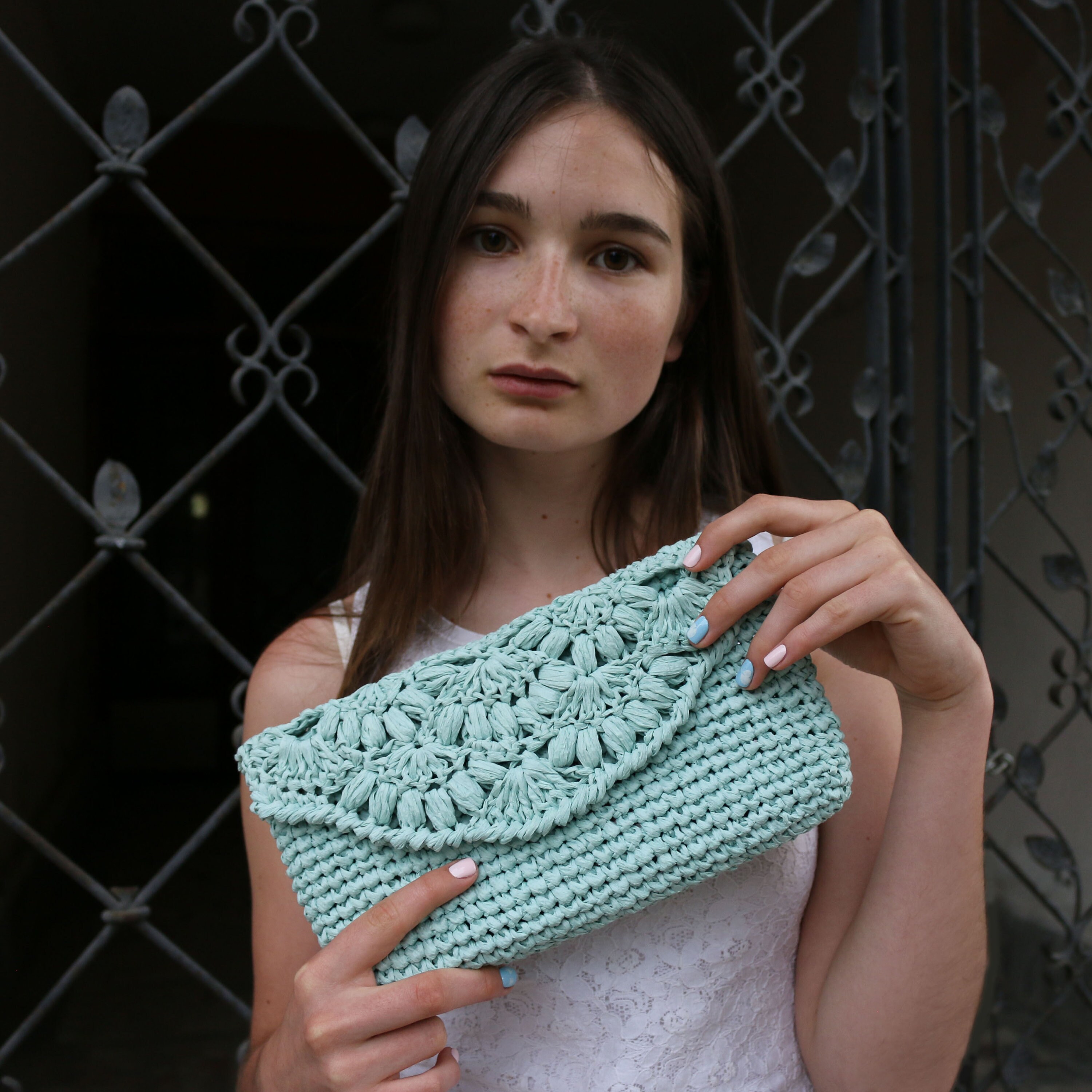 Crochet Bag Pattern PDF Crochet Raffia Clutch Pattern Summer Etsy