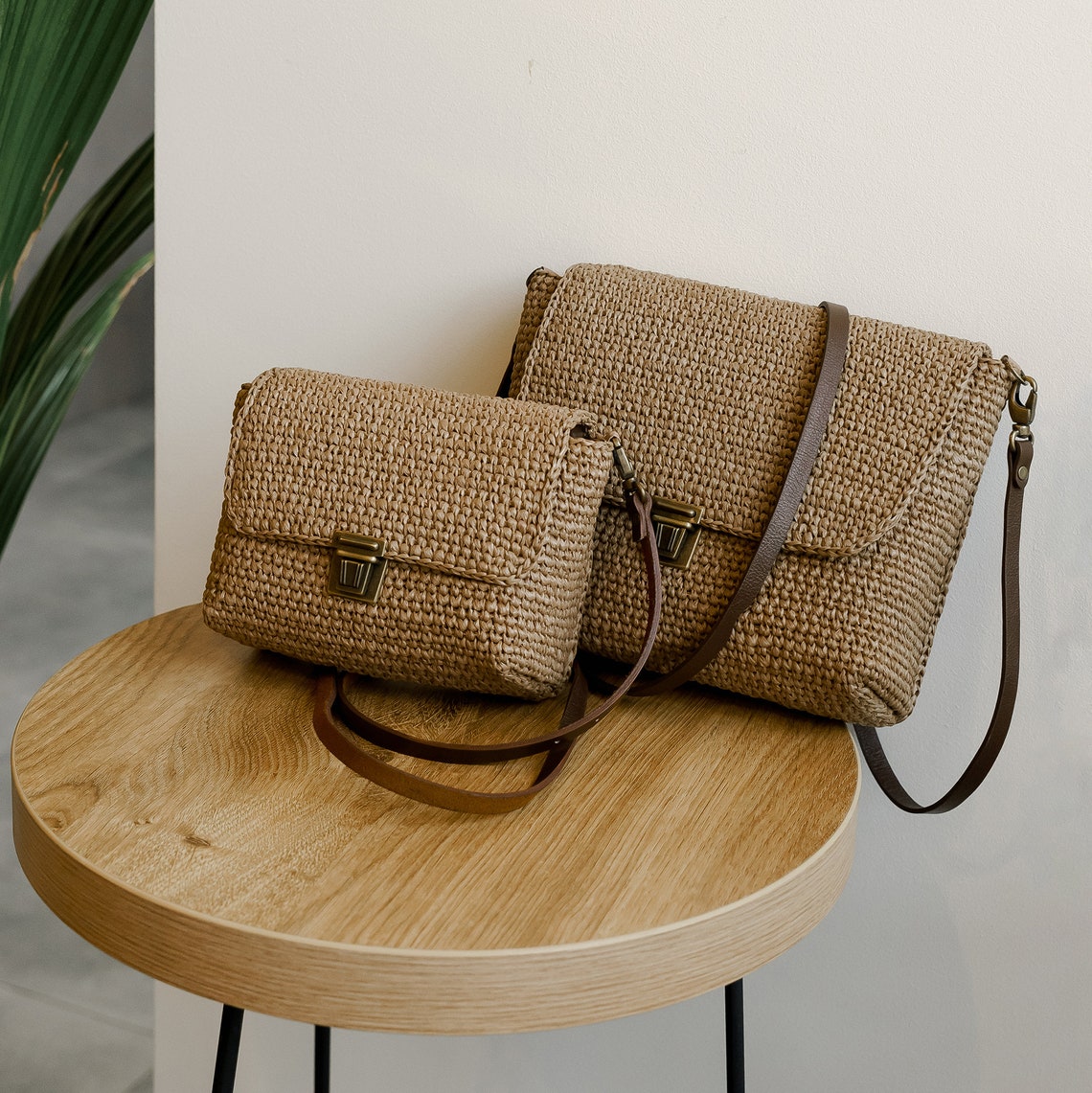 CROCHET PATTERN / Crochet Raffia Bag / Crochet Crossbody Bag / Etsy