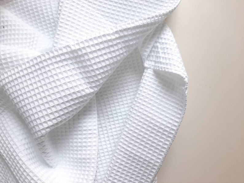 WHITE Waffle Baby Swaddle Blanket / Organic Cotton Newborn Baby Shower