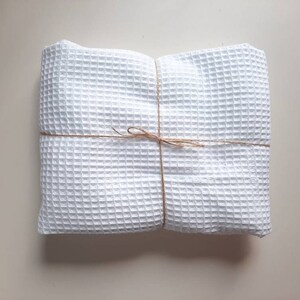 Personalized Baby Waffle Blanket – Organic Cotton Newborn Swaddle | Custom Name Baby Shower Gift | Soft Crib & Stroller Blanket