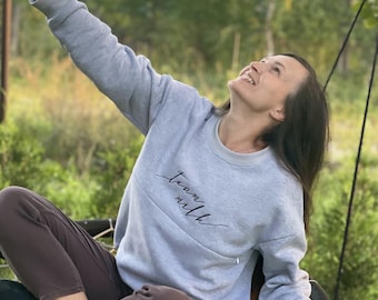 Borstvoedingssweater TEAM MILK: geborduurde borstvoedingshoodie, cadeau nieuwe moeder