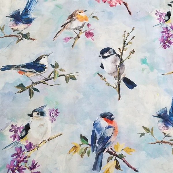 Bird Quilting Fabric Etsy