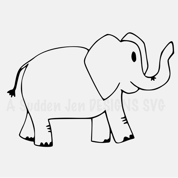 Download Elephant Svg Cut Files For Cricut Maker Hand Drawn Png Svg Etsy
