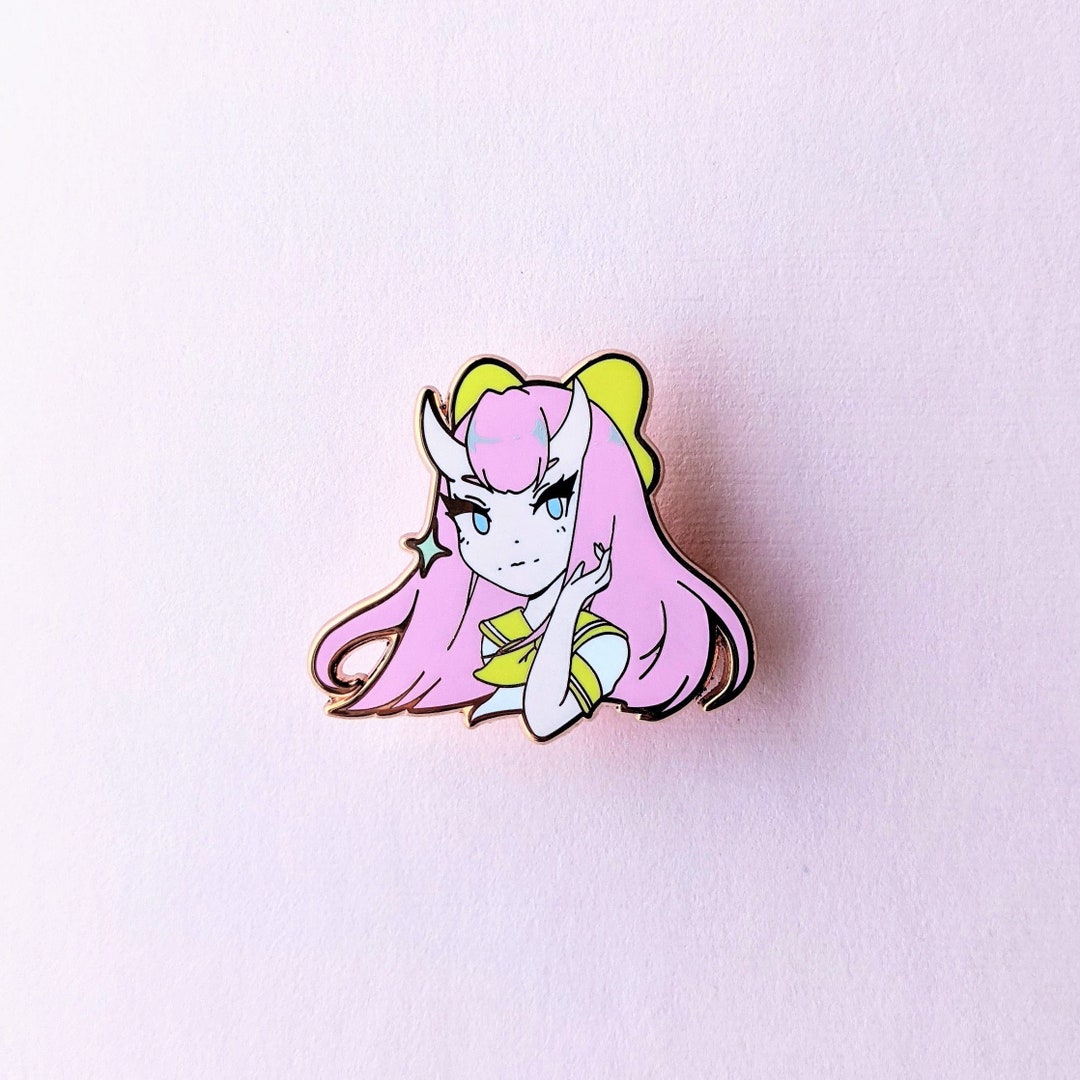 Hime Pin Demon Girl Hime Hard Enamel Pin - Etsy