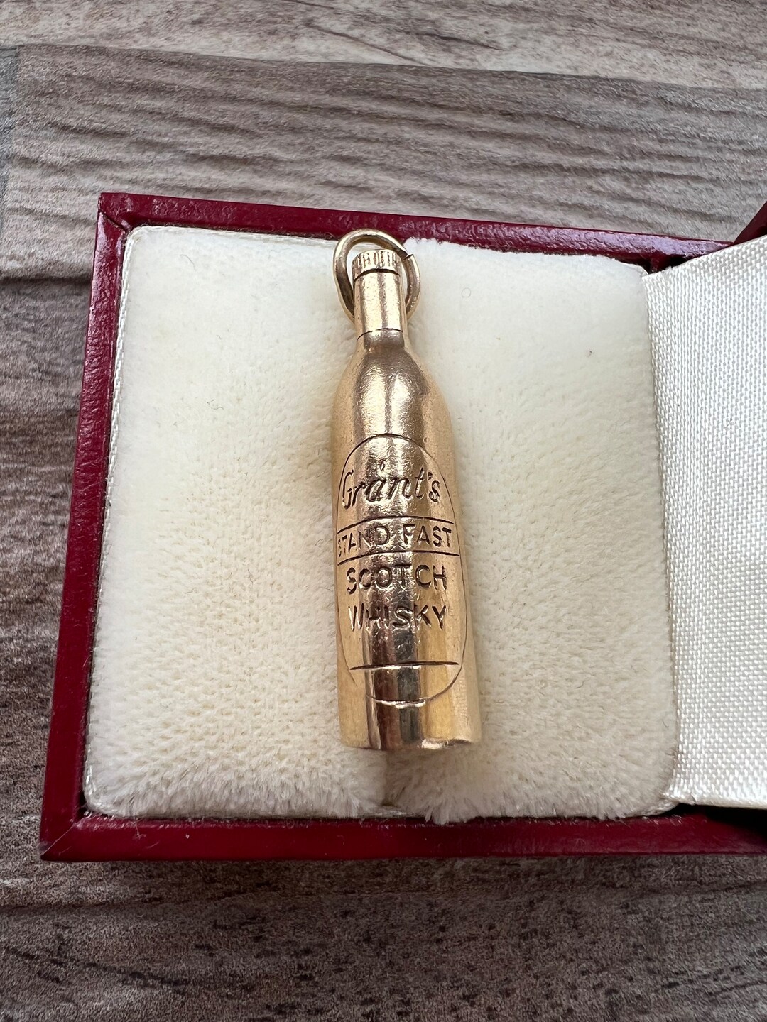 Vintage 9ct Gold Bottle of Grants Whisky Charm Etsy UK