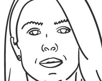 Karoline Leavitt Printable Coloring Page activity sheet instant download homeschool teacher resource current events