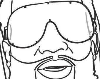Gucci Mane Coloring Page Printable PDF (Instant Download)
