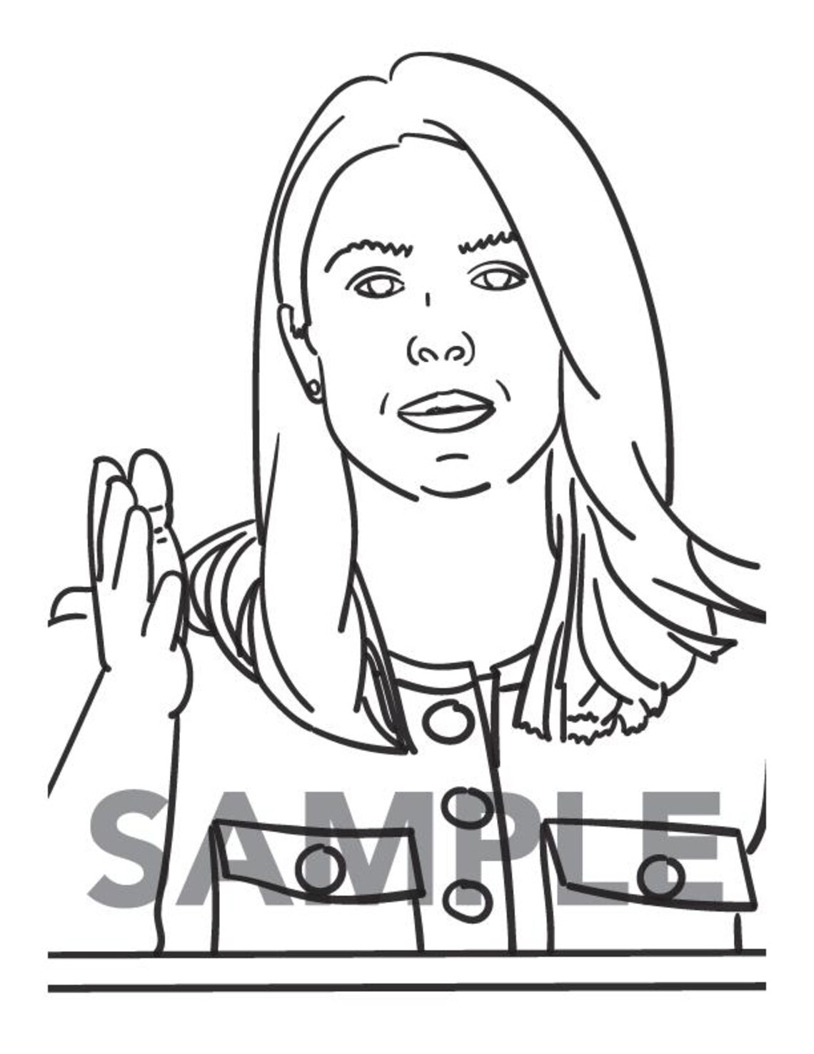 Karoline Leavitt Printable Coloring Page Activity Sheet Instant ...