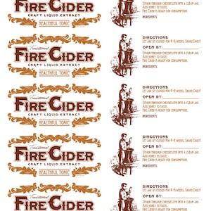 Traditional Fire Cider Labels for Avery 5163 + Post-It 2500-N