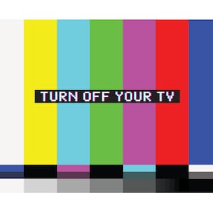 Turn Off Your TV 2-Up Printable Note Cards