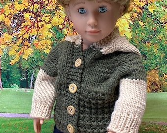18 inch doll hoodie sweater/ Hand made