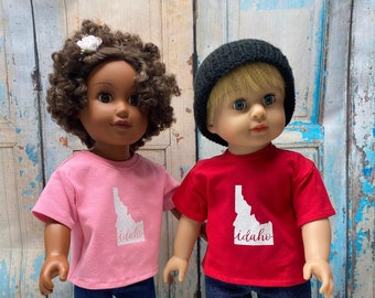 18 inch doll clothes/ Custom doll t-shirts/ souvenir shirts