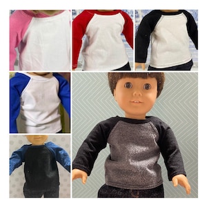 18 inch boy doll clothes| long sleeve t-shirts