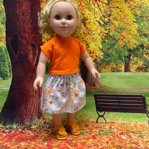 18 inch doll clothes / skirt set with shoes