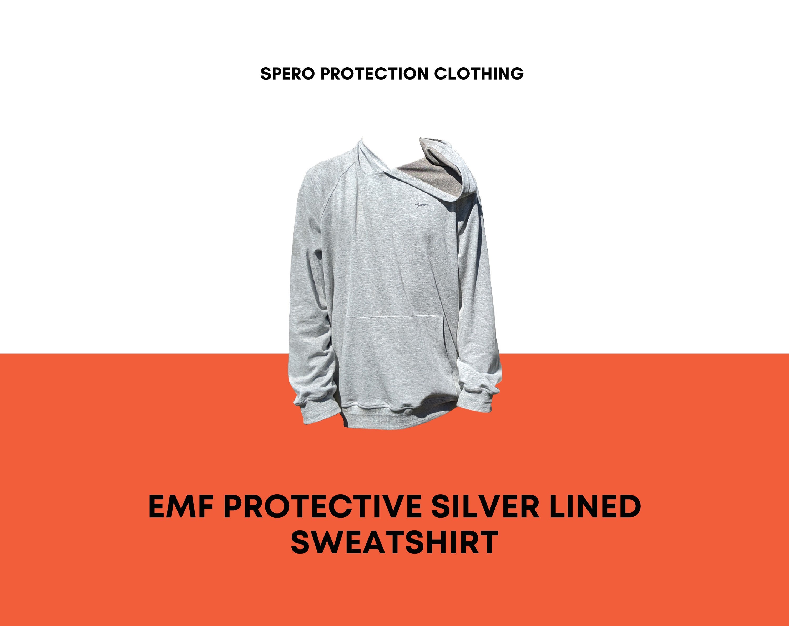 Spero Emf Protection Silver Lining Clothing hoodie - black medium