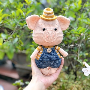 PATERN AMIGURUMI - crochet PDF pattern - crochet pig
