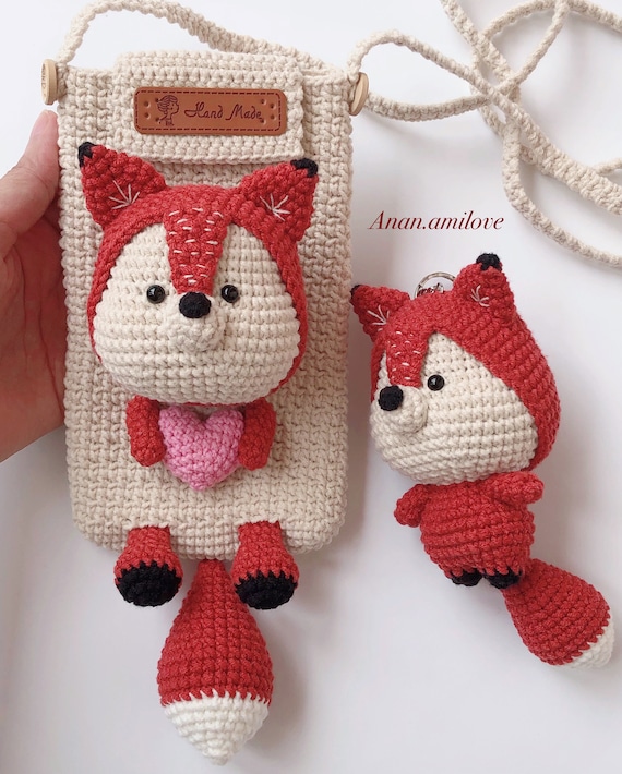 Bolsitas para celular a crochet hotsell