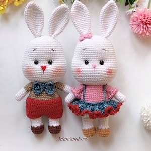 PATTERN couple  RABBIT/BUNNY amigurumi - Pdf pattern