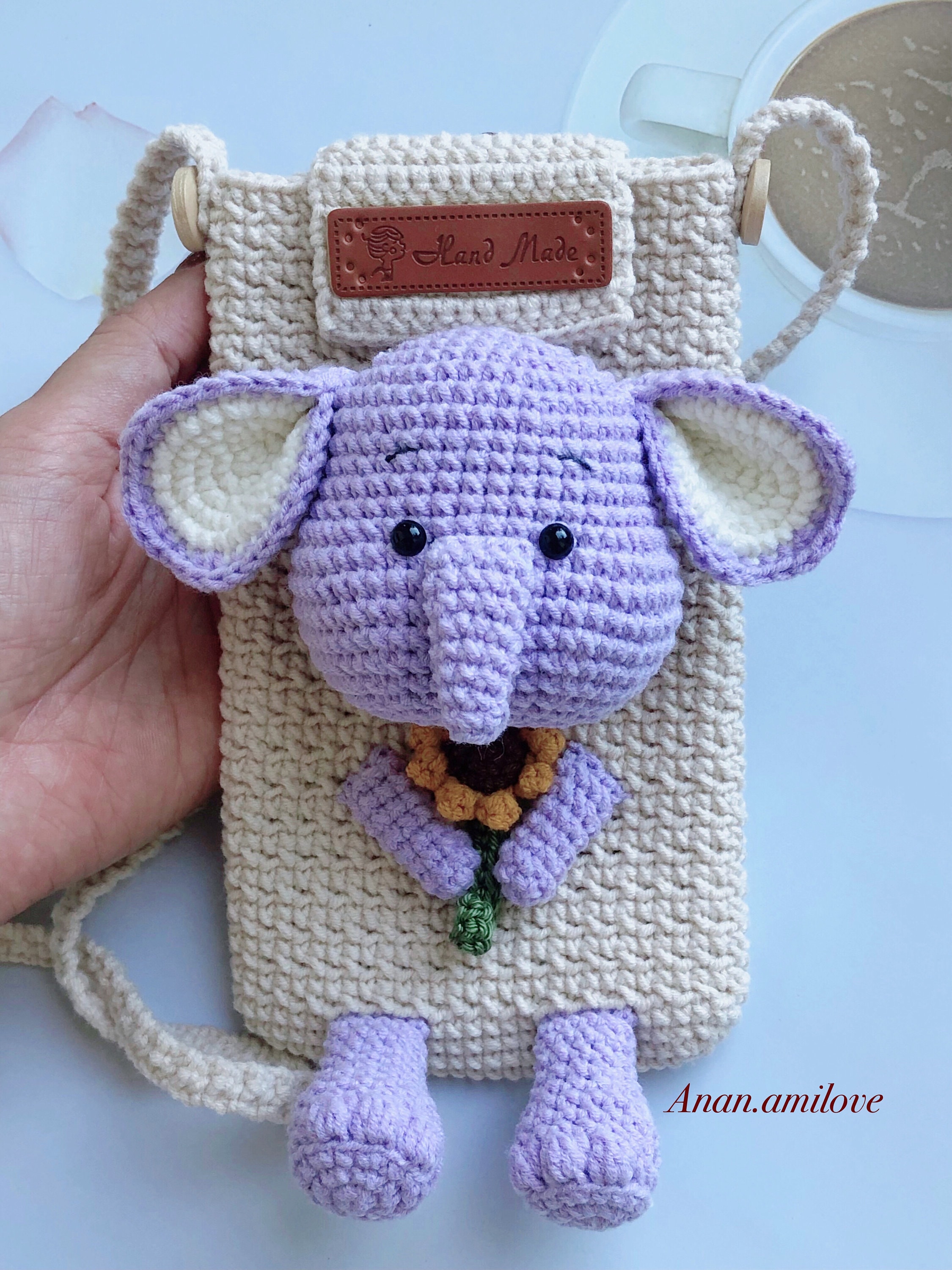 Crochet Elephant Bag