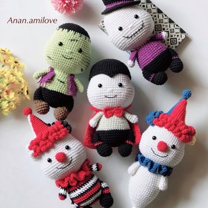 5 PATTERNS Halloween crochet amigurumi