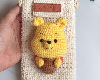 Patrón de funda para teléfono de oso de crochet (Descarga PDF)