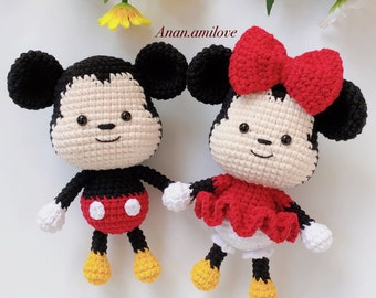 PATTERN: crochet cute mouse couple/ crochet amigurumi in English