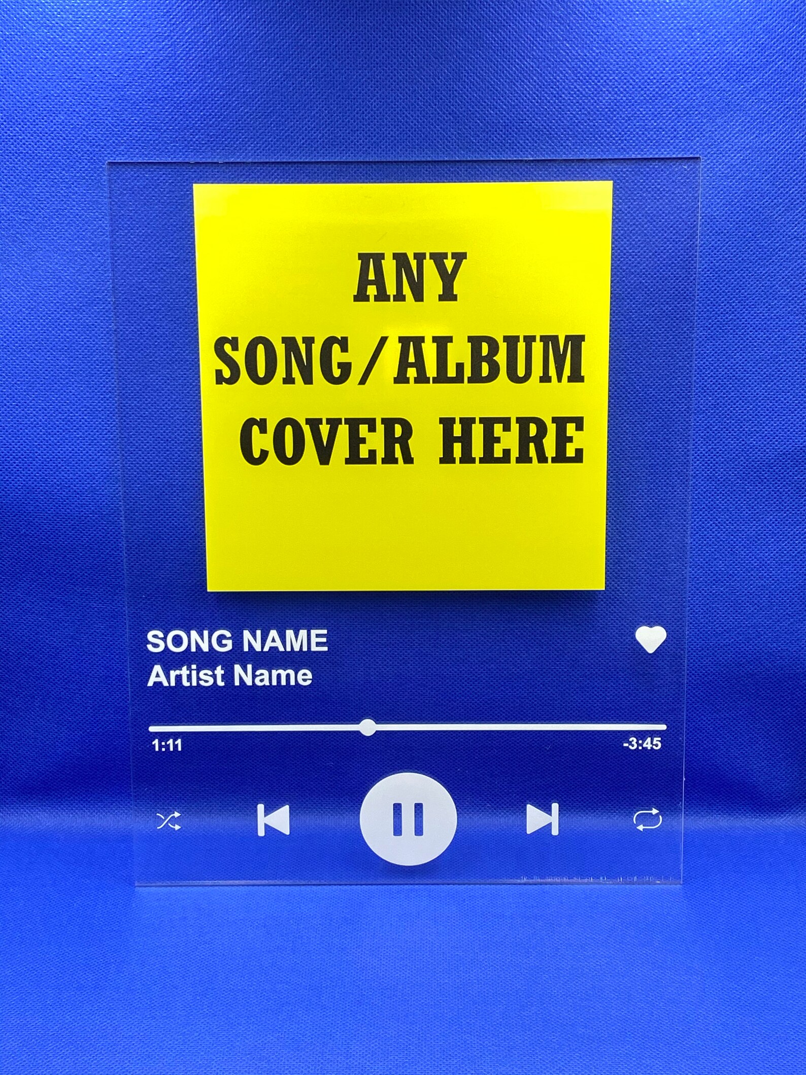 CUSTOM Song Wall Art Acrylic Plaque Song Album Wall Art Etsy